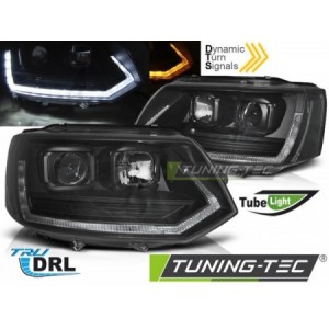 VW T5 2010- BLACK T6 LOOK - diodowe światła jazdy dziennej LPVWT2