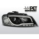 Lampy przód Audi A3 8P 08-12 Tube Light BLACK LED LPAUA0