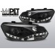 Lampy przód VW POLO 6R - DRL BLACK LED - diodowe dzienne - LPVWN4