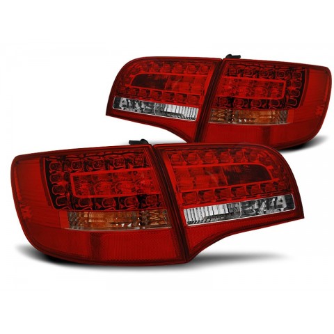 Lampy tył Audi A6 C6 Avant - RED WHITE LED diodowe LDAUD8