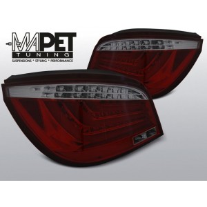 BMW E60 SMOKED RED LED BAR diodowe + diodowy kierunkowskaz LDBME9