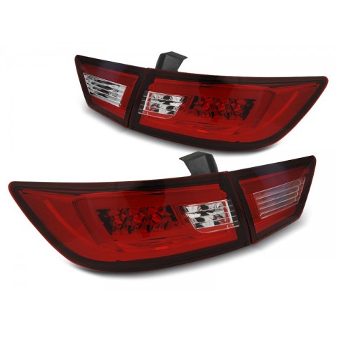 Lampy tył RENAULT CLIO IV HATCHBACK - RED WHITE LED BAR diodowe LDRE02