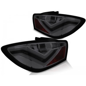 Lampy tył Seat Ibiza 6J 08-12 - Smoked Black LED BAR - diodowe LDSE23