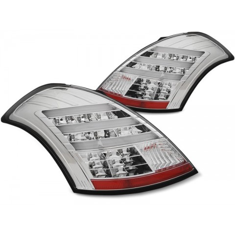 Lampy tył Suzuki Swift IV 10- CHROM LED BAR diodowe LDSI04