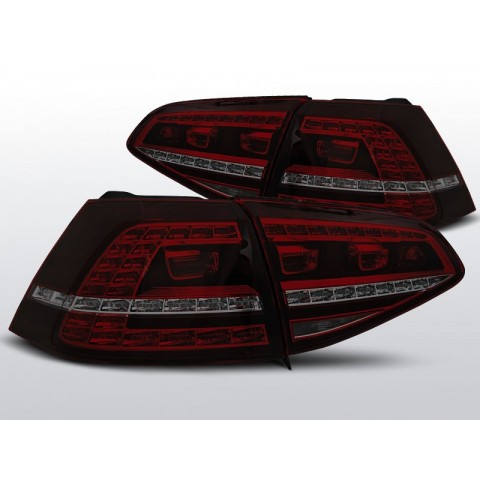 Lampy tył VW Golf 7 - Red Smoked LED GTi Look - DIODOWE LDVWE9