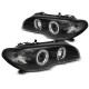Lampy przód BMW E46 Coupe / Cabrio 03-06 Angel Eyes BLACK Ringi CCFL LPBMH3
