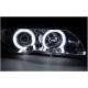 Lampy przód BMW E46 Coupe / Cabrio 03-06 Angel Eyes BLACK Ringi CCFL LPBMH3