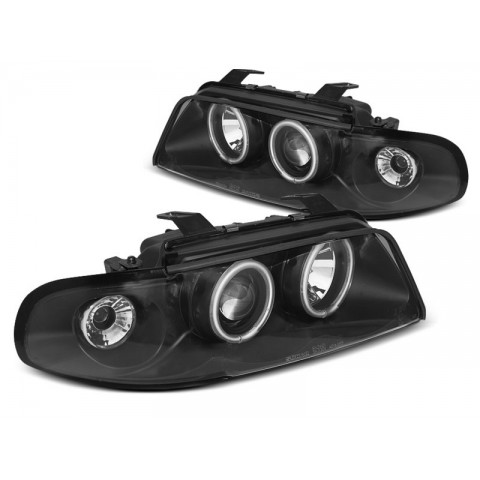 Lampy przód Audi A4 B5 94-98 - BLACK Angel Eyes CCFL LED LPAUD7