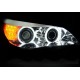 Lampy przód BMW E60 / E61 03-07 CHROM Angel Eyes CCFL LED LPBMH9