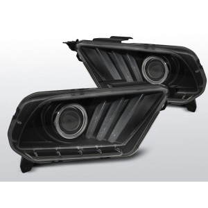 Lampy przód FORD MUSTANG V - BLACK LED z dynamicznym kierunk. LPFO71
