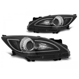 Lampy przód MAZDA 3 - BLACK TUBE LIGHT - LED LPMA09