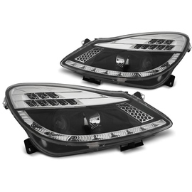 Lampy przód Opel Corsa D - LED BLACK - diodowe LPOPA3