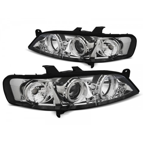 Lampy przód Opel Vectra B 99-02 - Chrom Angel Eyes CCFL LPOPA6