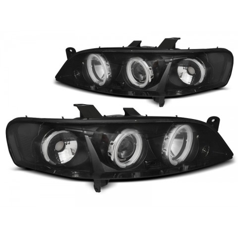 Lampy przód Opel Vectra B 99-02 - Black Angel Eyes CCFL LPOPA7