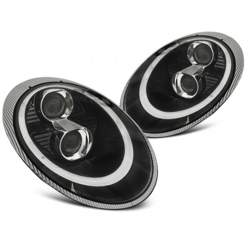 Lampy przód PORSCHE 911 (997) 04-09 BLACK TUBE XENON - ksenonowe LPPO06