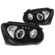 Lampy przód Subaru Impreza GD 03-05 BLACK LED Angel Eyes - diodowe LPSU04