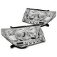 Lampy przód Toyota Land Cruiser 07- FJ200 CHROM LED Angel Eyes LPTO32