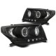 Lampy przód Toyota Land Cruiser 07- FJ200 BLACK LED Angel Eyes LPTO33