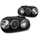 Lampy przód VW Golf 4 - BLACK Angel Eyes CCFL soczewka ringi CCFL LPVWN8