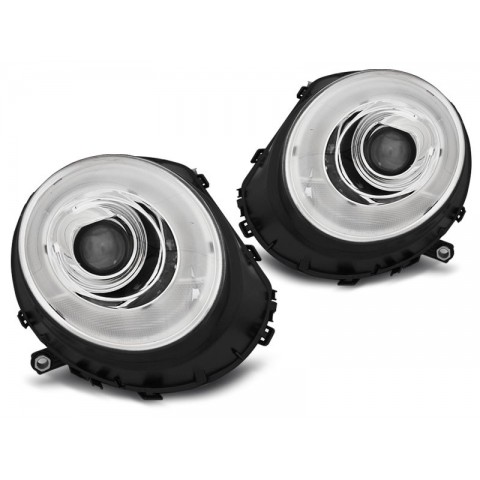 Lampy przód Mini Cooper 06-14 Tube LED CHROM - diodowe LPMC12