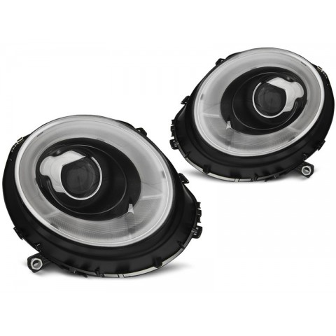 Lampy przód Mini Cooper 06-14 Tube LED BLACK - diodowe LPMC13