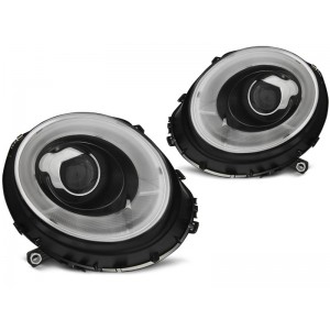 Lampy przód Mini Cooper 06-14 Tube LED BLACK - diodowe LPMC13