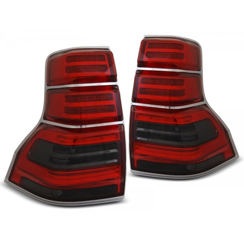 Lampy tył Toyota Land Cruiser 150 Red / Black LED - diodowe LDTO21