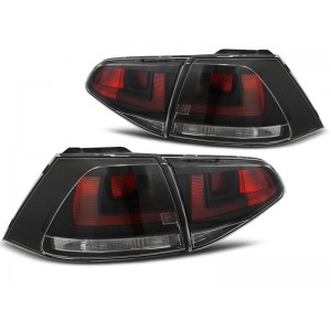 Lampy tył VW Golf 7 - BLACK / Smoked - czarne LTVWA1