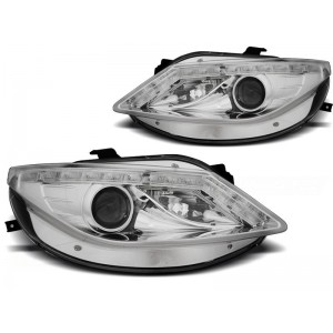 Lampy przód Seat Ibiza 6J 08-12 CHROM LED - diodowe LPSE31