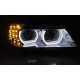 BMW E90 / E91 Xenon Angel Eyes CHROM diodowe Ringi 3D LED LPBMM9