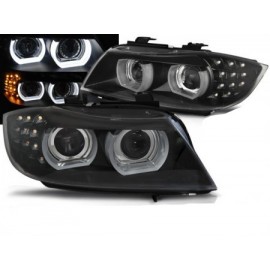 BMW E90 / E91 Xenon Angel Eyes BLACK diodowe Ringi 3D LED LPBMN0