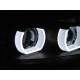 Lampy przód BMW E90 / E91 Xenon Angel Eyes BLACK Ringi 3D LED LPBMN0