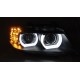 Lampy przód BMW E90 / E91 Xenon Angel Eyes BLACK Ringi 3D LED LPBMN0