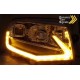Lampy przód VW T6 15-19 CHROM LED DRL - diodowe światła dzienne LPVWT3