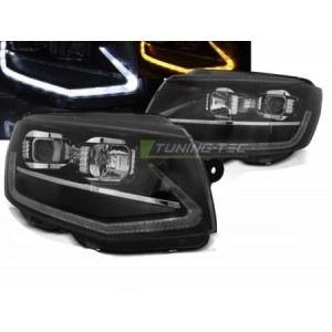 VW T6 15-19 BLACK LED DRL - diodowe światła jazdy dziennej LPVWT4