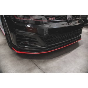 Przedni Splitter / dokładka ABS - VW Golf 7 GTI TCR RED - czerwony
