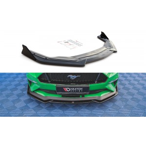 Przedni Splitter + Flaps V.1 / dokładka ABS - Ford Mustang Mk. 6 Facelift