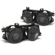 Lampy przód BMW E32 / E34 Black Czarne z Krzyżem LPBMF9