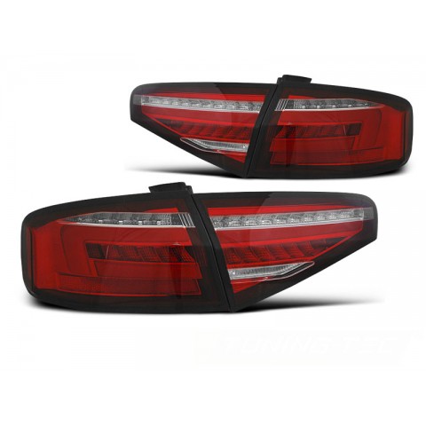 Lampy tył Audi A4 B8 Sedan - RED WHITE LED BAR - Diodowe LDAUH3