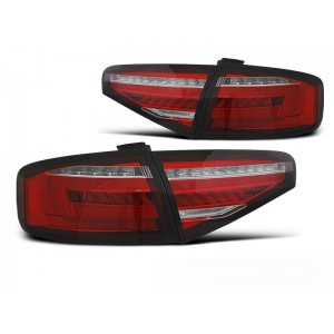 Lampy tył Audi A4 B8 Sedan - RED WHITE LED BAR - Diodowe LDAUH3