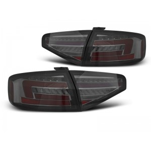 Lampy tył Audi A4 B8 Sedan - SMOKED LED BAR - Diodowe LDAUH5