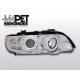 Lampy przód BMW E53 X5 H1/H1 Angel Eyes CHROM Ringi LPBM44