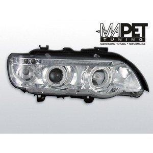 BMW E53 X5 Angel Eyes CHROM Ringi + LED LPBM42