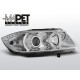 Lampy przód BMW E90 / E91 Angel Eyes CHROM Ringi CCFL LPBM61