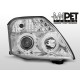 Lampy przód CITROEN C2 - CHROM Angel Eyes LPCI07