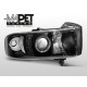Lampy przód DODGE RAM 94-01 - BLACK Angel Eyes LPDO02