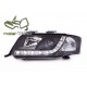 Lampy przód Audi A6 01-04 - BLACK LED - LPAU46