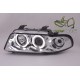 Lampy przód Audi A4 B5 94-98 Angel Eyes Chrom - Ringi LPAU02