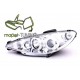 Lampy przód Peugeot 206 02- ANGEL EYES CHROM + RINGI LPPE07