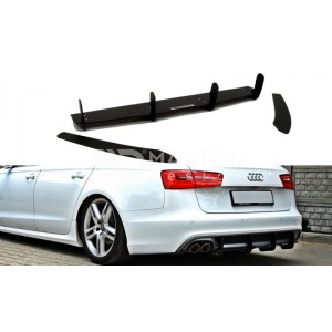 Dyfuzor RACE Tylnego Zderzaka - Audi A6 C7 S-line - wydech. po 1 stronie